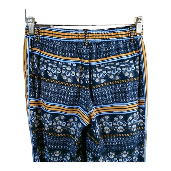 Elevenses Anthropologie Aralia Printed Knotted Cuff Cropped Pants Women's S - Picture 6 of 7